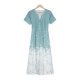 Pleated White Flower Prairie Dress