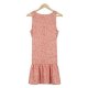 Sweet V-Neck Flounced Hem Sleeveless Printed Mini Dress
