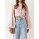 Chic Baby Pink Plain Blouse